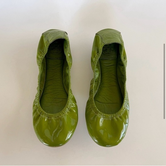  Tory Burch, Eddie Flats, ballet Kelly Green size 7 - Picture 3 of 8
